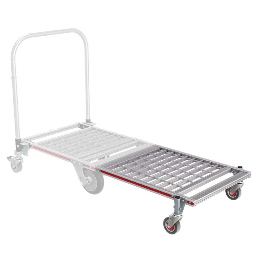 Carro Plataforma Plegable de Seis Ruedas con Extensión - Magliner de aluminio, trabajo pesado.